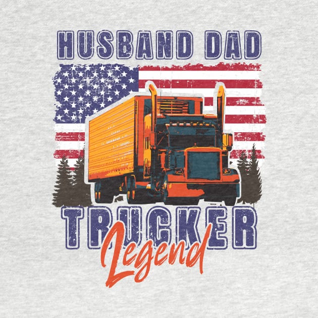 USA Big loads rig trucker vintage, Husband Dad Trucker Legend by HomeCoquette